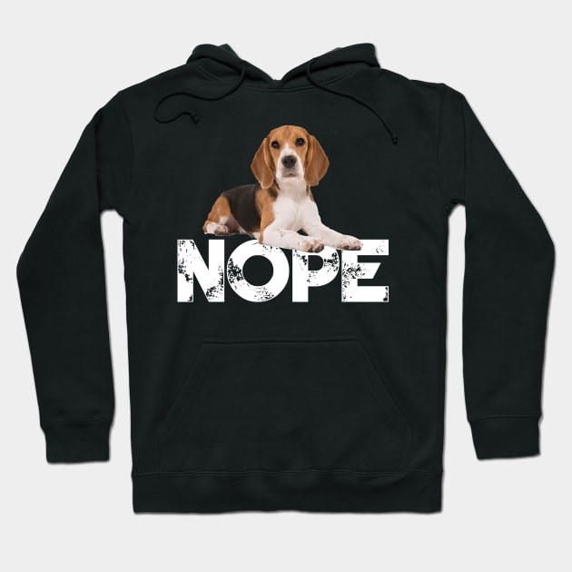 Nope Lazy Beagles Dog Lover Hoodie by ChristianCrecenzio